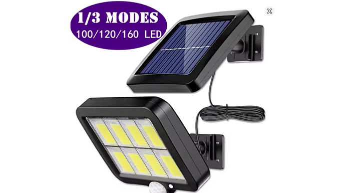 160LED luz solar dividida lâmpada de parede