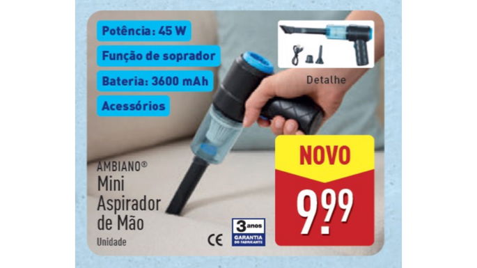 Mini aspirador de mão no ALDI