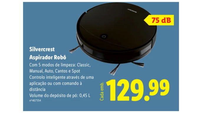 aspirador robô no lidl