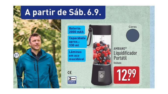 Liquidificador Portátil no Aldi