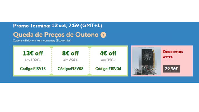 Cupões da Aliexpress