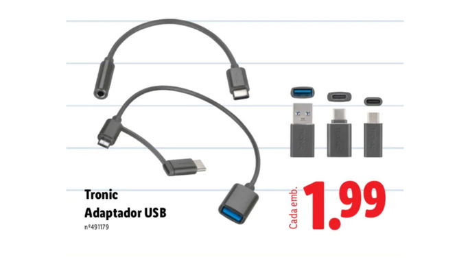 adaptador USB no Lidl