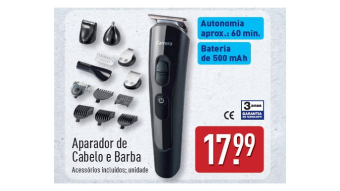 Aparador de Cabelo e Barba por apenas 17.99 euros