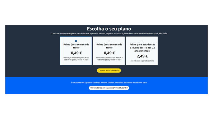 Amazon prime planos