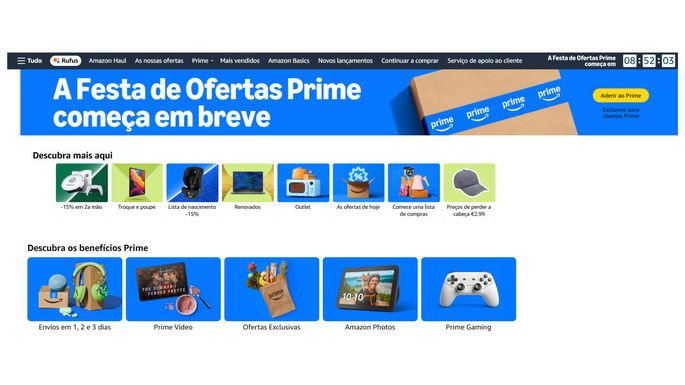 Festa de Ofertas prime na Amazon
