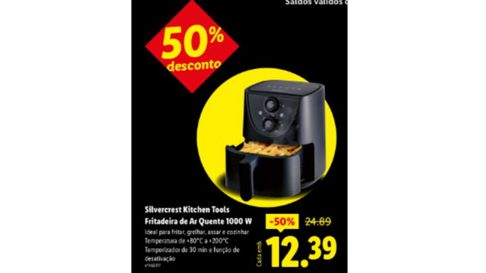 Fritadeira de Ar Quente 1000 W no Lidl