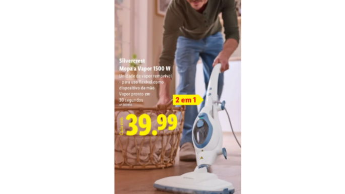 Mopa a vapor 2 em 1 no LIDL