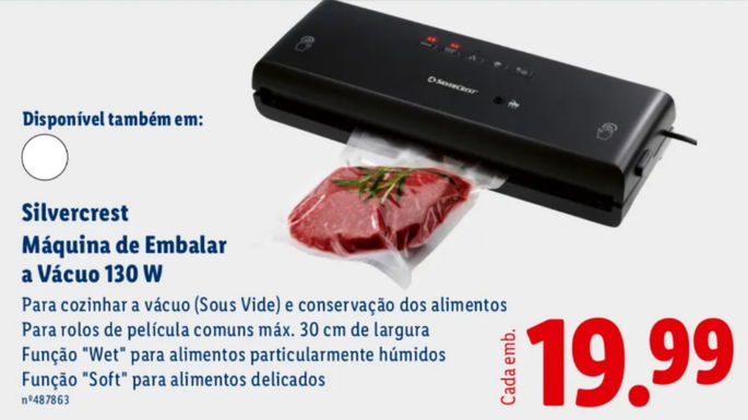 M&aacute;quina de Embalar a V&aacute;cuo 130 W no Lidl
