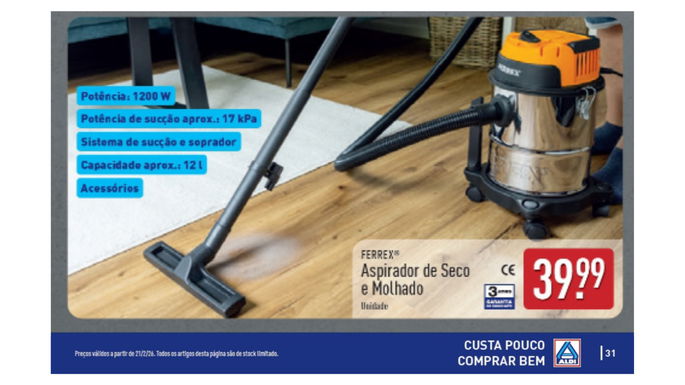 Aspirador de Seco e Molhado