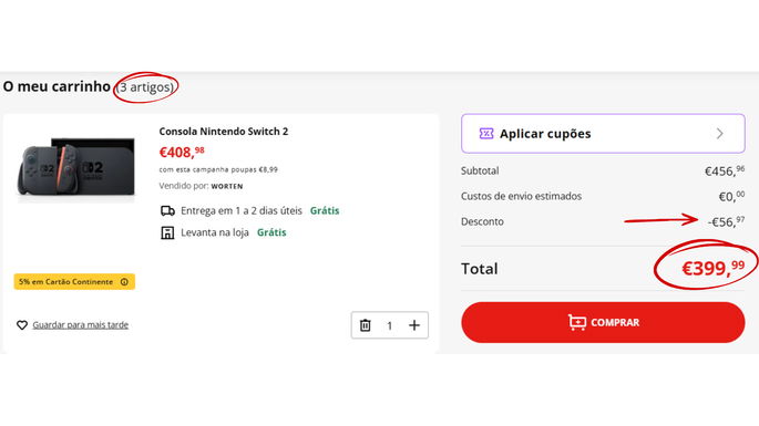 Pack na Worten de desconto