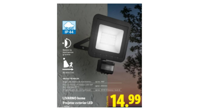 Projetor exterior LED