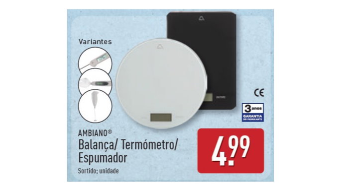Balan&ccedil;a/ Term&oacute;metro/ Espumador