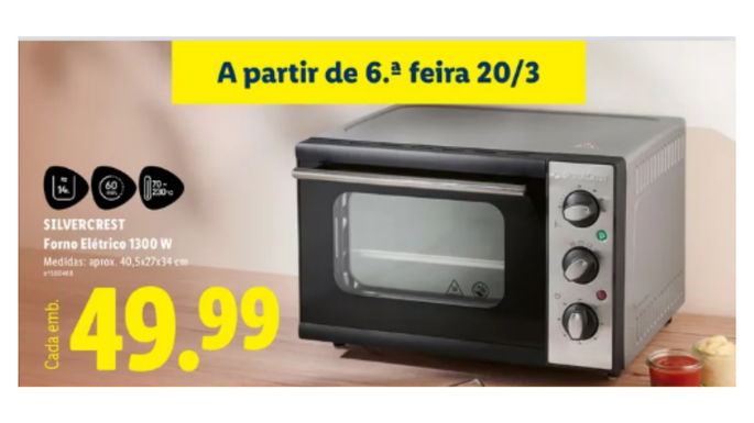 Forno El&eacute;trico 1300 W