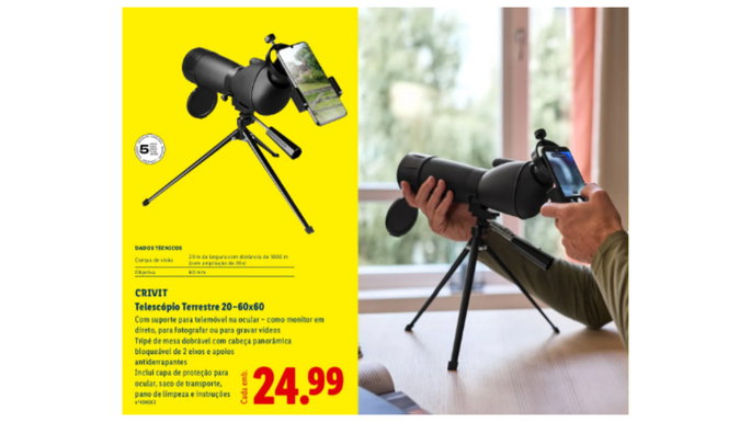 Telesc&oacute;pio Terrestre 20&ndash;60x60