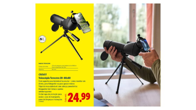 Telesc&oacute;pio Terrestre 20&ndash;60x60