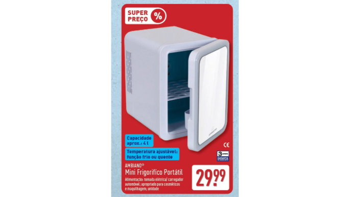 Mini frigor&iacute;fico port&aacute;til no Aldi