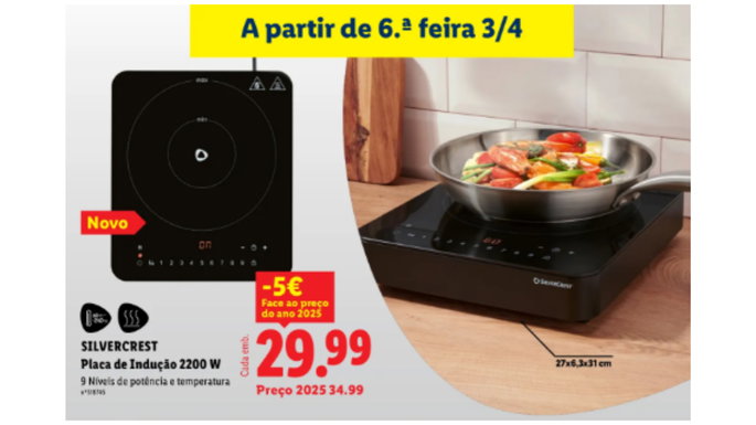 Placa de Indu&ccedil;&atilde;o 2200 W