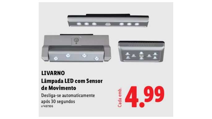 L&acirc;mpada LED com Sensor de Movimento