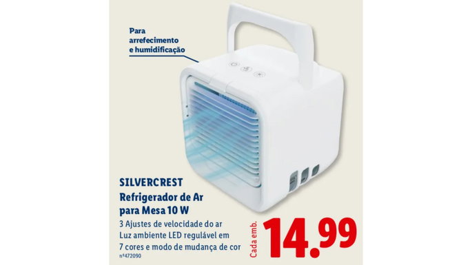 ventilador de ar por apenas 14,99 euros