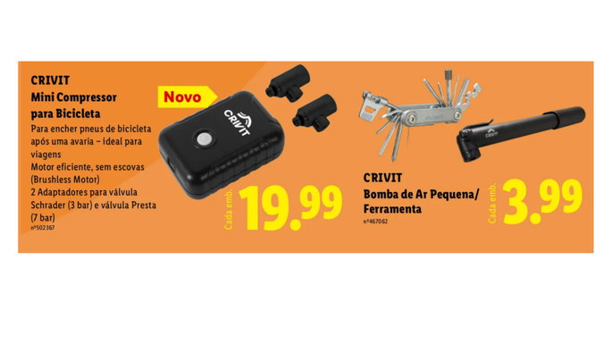 Mini Compressor para Bicicleta por apenas 19,99 euros