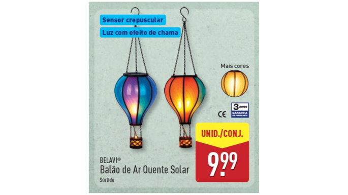 Bal&atilde;o de Ar Quente Solar por 9,99 euros