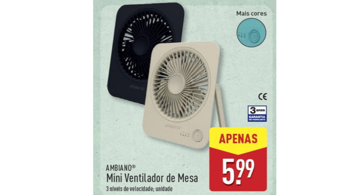 Mini Ventilador de Mesa