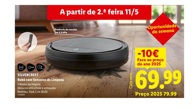 Rob&ocirc; com Sensores de Limpeza