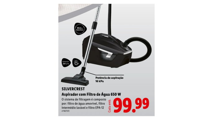 Aspirador com Filtro de &Aacute;gua 650 W