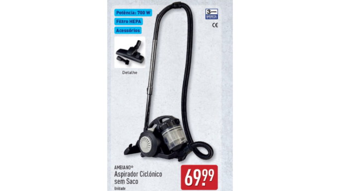 Aspirador sem saco no aldi