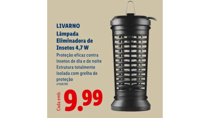 L&acirc;mpada Eliminadora de Insetos 4,7 W por apenas 9,99 euros