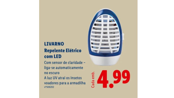 Repelente El&eacute;trico com LED por apenas 4,99 euros