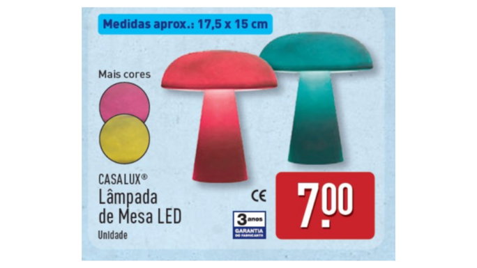 candeeiro de mesa por 7 euros