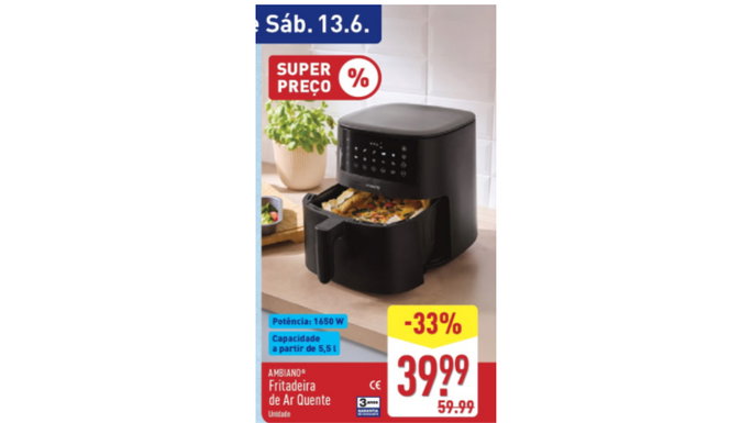 fritadeira de ar quente