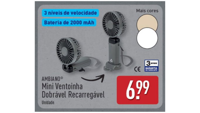 mini ventilador de teto