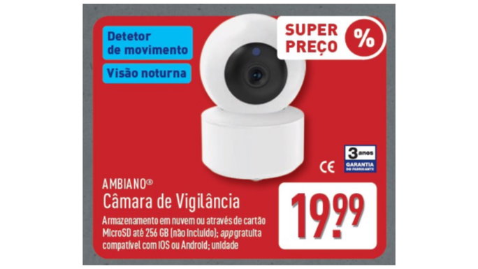 C&acirc;mara de videovigil&acirc;ncia inteligente AMBIANO&reg;