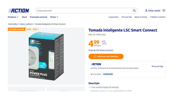 Tomada inteligente por apenas 4,99 euros