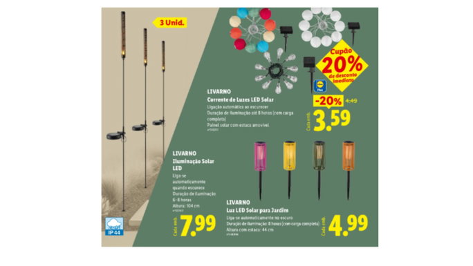 luzes solares por menos de 5 euros