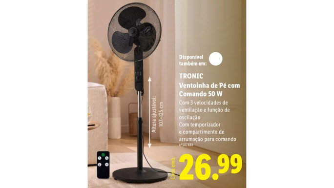 ventoinha de p&eacute; no Lidl