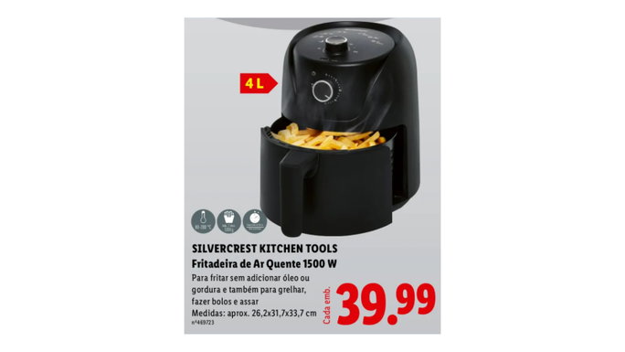 Fritadeira de Ar Quente 1500 W &mdash; 03/07 a 09/07