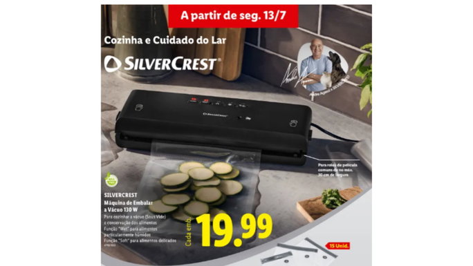 M&aacute;quina de Embalar a V&aacute;cuo 130 W no Lidl