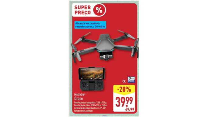 drone com HD por menos de 50 euros