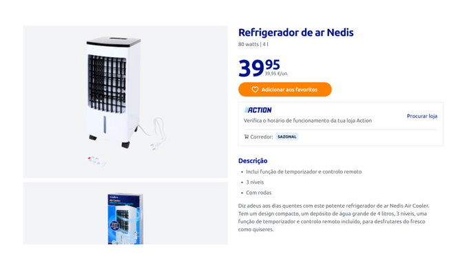 Refrigerador de ar Nedis
