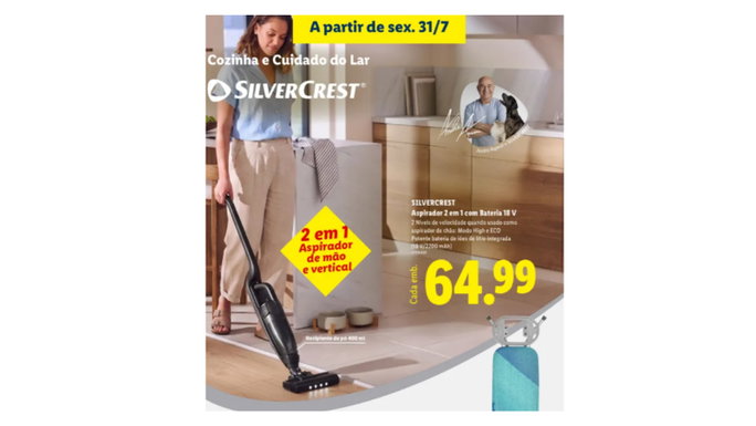 aspirador 2 em 1 lidl por 69,99 euros