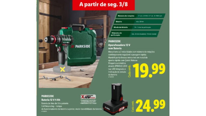 Aparafusadora 20 V com Bateria