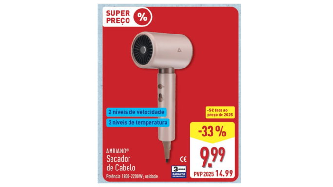 secador de cabelo