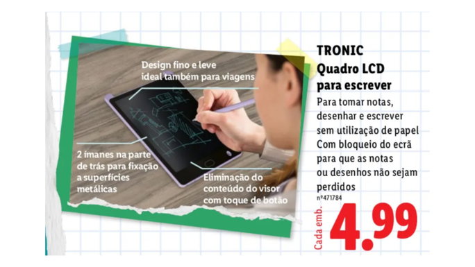 TRONIC Quadro LCD para escrever