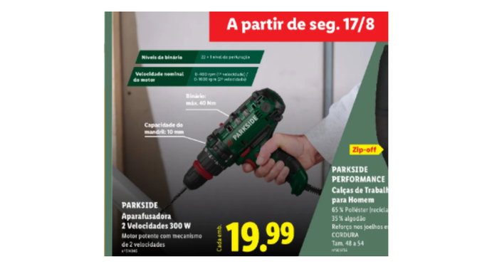 parkside aparafusadeira
