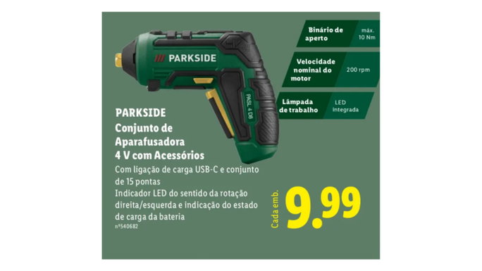 Aparafusadora 4V com Bateria