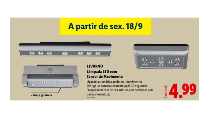 Luz de LED no Lidl por apenas 4,99 euros