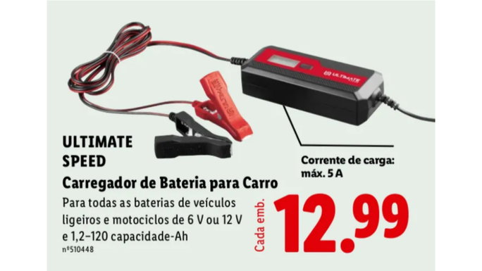 Carregador de Bateria para Carro